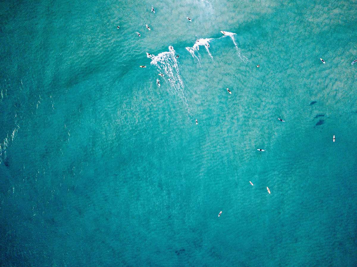wategos beach top view photo of body of water australia